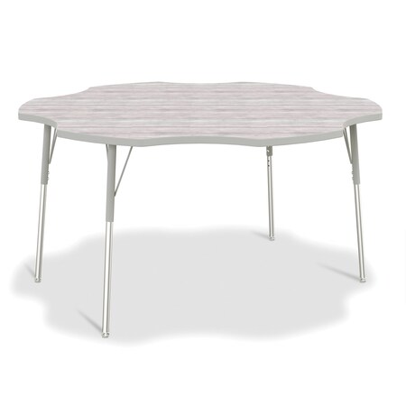 Jonti-Craft Berries Six Leaf Activity Table, A-height, Driftwood Gray/Gray/Gray 6458JCA450